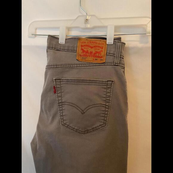 Levi's 511 Jeans Gray Men's Size 34x34 - Picture 2 of 6